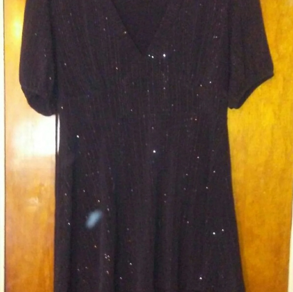 Black Sparkle Dressy/Casual Top